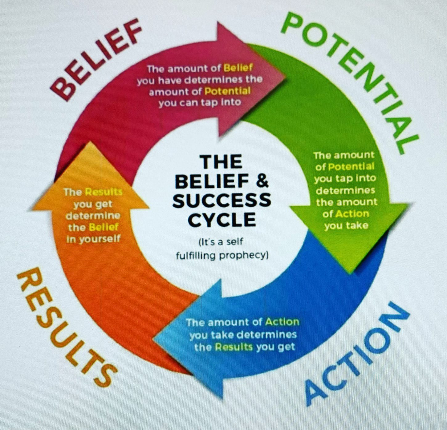 Infographic of The Belief & Success Cycle.